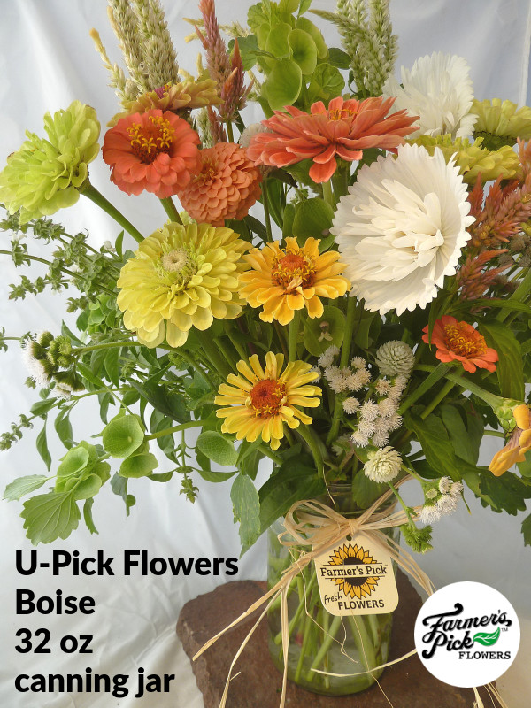 You-Pick Flowers 32 oz caning jar